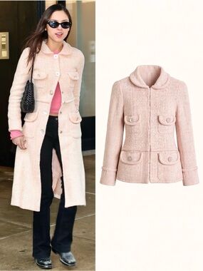 Vintage MARC JACOBS S/S 2004 Four Pocket Tweed Hook Eye Jacket in Pink